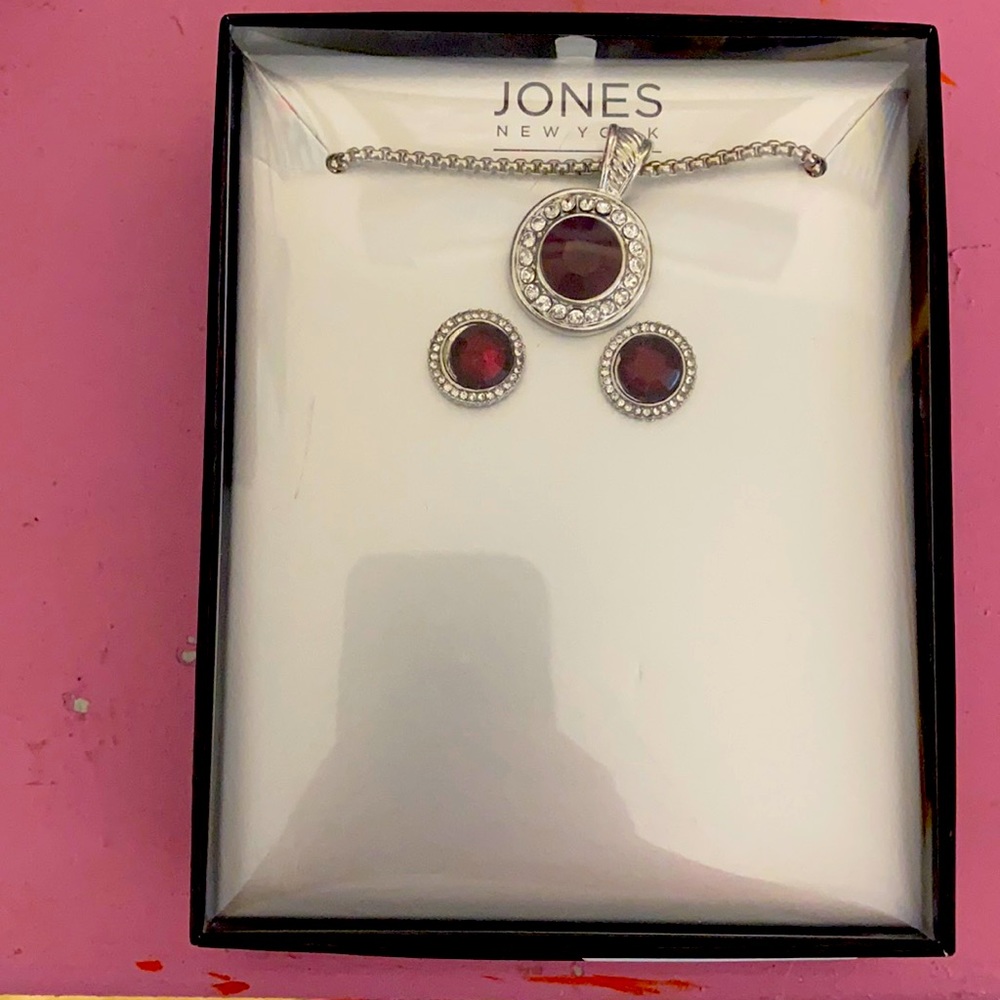 Earrings and necklace